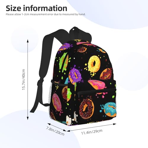 BREAUX Donut Print Lightweight And Comfortable Duffel Bag, Casual Daypack, Multipurpose Backpack4