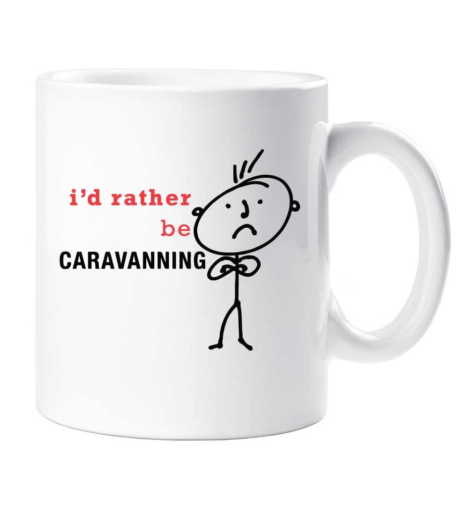 60 Second Makeover Men's White Limited I'd Rather Be Caravanning Mug Camping Caravan Gift Cup Ceramic Dad Uncle Grandpa Fathers Day Birthday Christmas