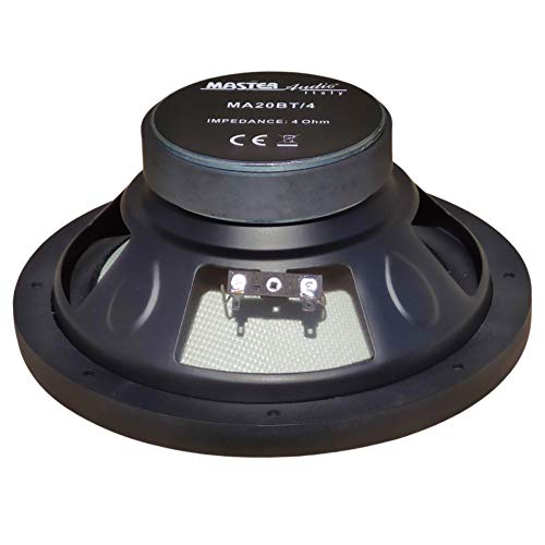 MASTER AUDIO 1 MA20BT/4 professioneller tieftöner 20,00 cm 200 mm 8 150 watt rms 300 watt max 4 ohm Gummifederung empfindlichkeit 92 db Auto, 1 stück