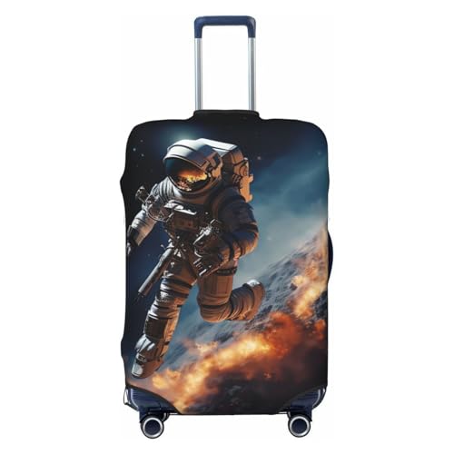 Travel Luggage Cover Astronaut flying in space Suitcase Protector Elastic Washable Stretch Suitcase Protector Anti-Scratch Travel Suitcase Cover Fit 18-32 Inch Luggage