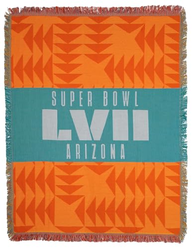 NORTHWEST NFL Fiery Sky Super Bowl LVII Woven Jacquard Throw Blanket, 48