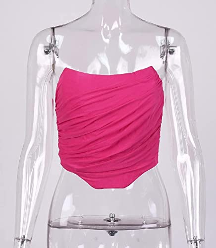 Image of Modegal Women's Strapless Boned Mesh Bustier Corset Bodyshaper Crop Top | Vintage Backless Bustier Zip Back Corset Bodyshaper Crop Top