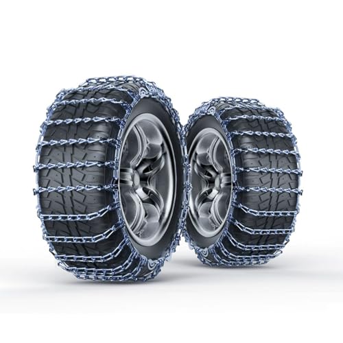 HSHBGS 車用スノーチェーン 2個セット 金属 タイヤチェーン バイク オートバイ用 高性能 滑り止めチェーン 乗用・ライトバン用 タイヤトラクションチェーン 泥道 雪道 悪路 砂道 冬の必需品 ジャッキアップ不要 簡単装着(275/60R15)
