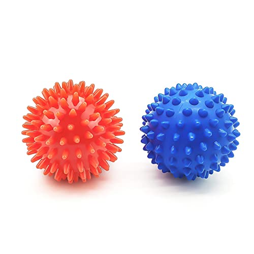 2 Stück Stachel-Massageball Igelball mit Noppen Myofasziale Bälle Faszienball für Massage-Muskel(6,5cm)