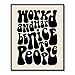 Work Hard Print, Office Wall Art, Be Nice to People, Retro 70s Home Decor, Retro Typography Wall Art, Motivational Print, Positive Mindset, Inspirational Decor Gifts Art, Unframed (8X10 INCH, Black)