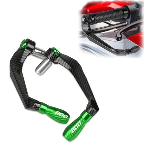 Leviers d'embrayage garde carbone Kawasaki Z800 protection anti-choc verte
