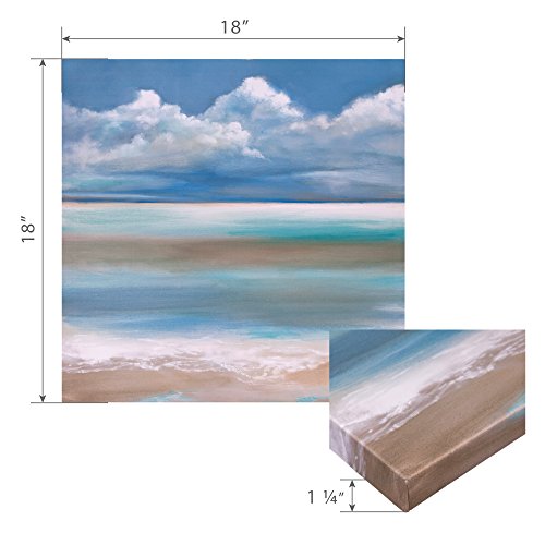 Patton Wall Decor 18 Inch Tranquility By The Sea Coastal Canvas Art, Blue - Image 6