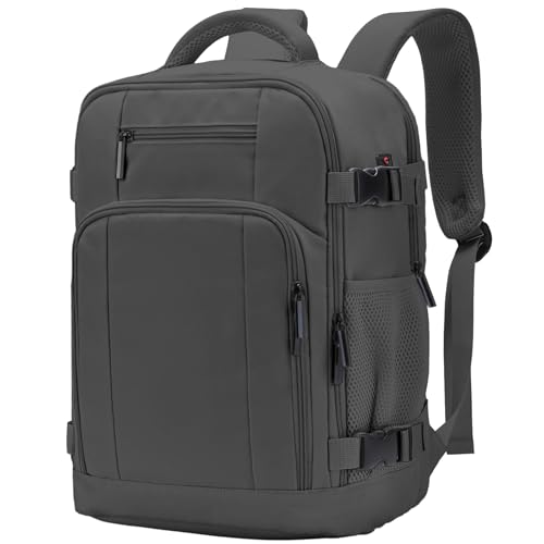 ZHXX Mochila Viaje Cabina Avion 40x30x20, Mochila Cabina para Ryanair, Bolsa de Viaje Ryanair 40x20x30 Es Impermeable, Equipaje de Mano con Puerto de Carga y Bolsillo Antirrobo. (Gris Elegante)