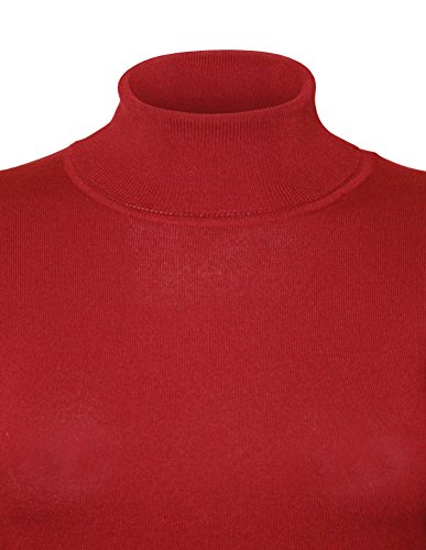 Image of Cielo Womens Solid Basic Stretch Turtleneck Pullover Knit Sweater