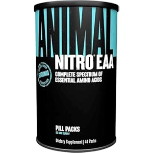 Animal Nitro EAA Capsule Packs | 6000mg Essential Amino Acids per Pack | Full Spectrum EAAs & BCAAs | 44 Packs