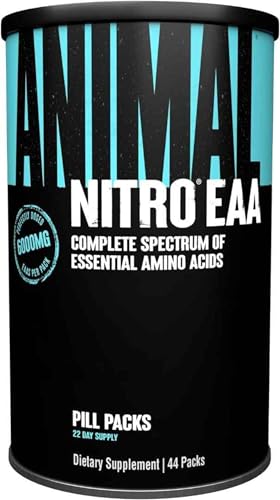 Animal Nitro EAA Capsule Packs | 6000mg Essential Amino Acids per Pack | Full Spectrum EAAs & BCAAs | 44 Packs