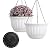 YIKUSH Hanging Planter for Indoor and Outdoor Plants 2 Pack 12 inch Flower Pot Plastic Plant Pot with Drainage Hole and Absorbing Tray