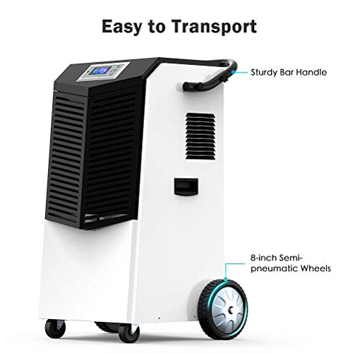 COLZER 232 PPD Commercial Dehumidifier, Large Industrial Dehumidifier with Hose for Basements, Warehouse & Job Sites Clean-Up, Flood, Water Damage Restoration - Moisture Removal Up to 29 Gallons/Day - Thumbnail 5