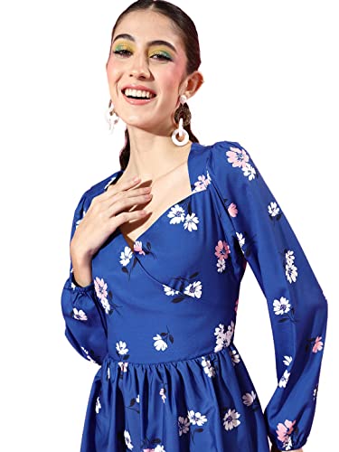 Image of SERA Women's Polyester A-Line Casual Dress