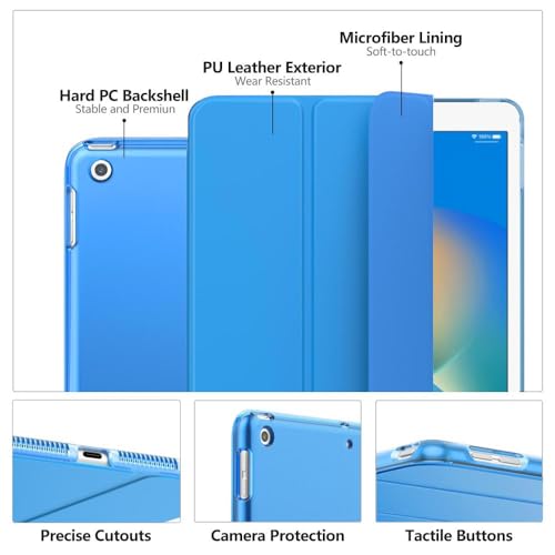 Image of Moko Smart Case for iPad 9th / 8th / 7th Generation Case 10.2 Inch, Wave Blue