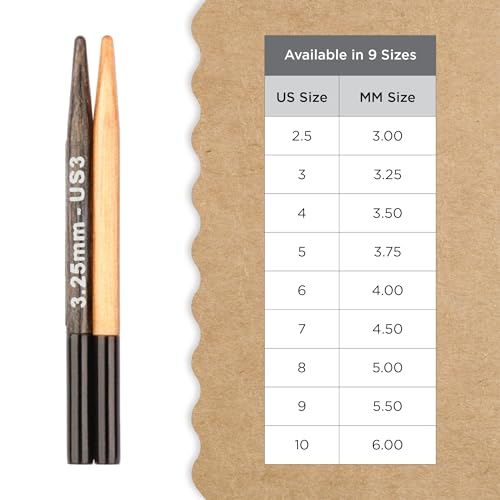 Image of Knitter's Pride Day & Nite Mini Interchangeable Circular Needles 2 inch inch (5cm) - US Size 3 (3.25mm)