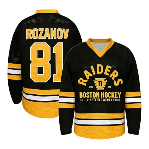 Hockey Schwarz Jersey Heated Rivalry Merch Rozanov 81 Eishockey Trikot Unisex Langarm Erwachsener Modisches Casual Sport Pullover Herren Damen Streetwear Top HEA-ted RIV-alry Merch Sweatshirt