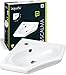 Produktbild aquaSu® Eckhandwaschbecken scaLma, 34 cm, Weiß, Eckwaschbecken, Einbauwaschtisch, Eckwaschtisch, Waschtisch, Gäste-WC, 57210 1