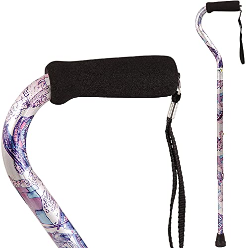 Briggs Healthcare Offset Foam Grip, Offset Cane With Strap, Nautical