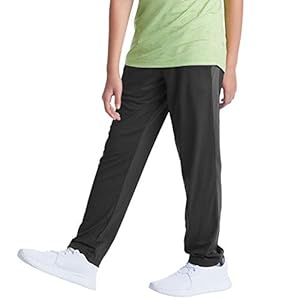 C9 Champion boys Open Leg Knit Sweatpants, Ebony, Large US