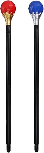 NUOBESTY Disfraz de cetro real de 2 piezas, accesorio de juego de rol, accesorio para cabina de fotos, 2 uds