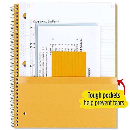 Image of Five Star Spiral Notebook + Study App, 3 Subject, College Ruled Paper, 8-1 /2 inch x 11 inch, 150 Sheets, Fights Ink Bleed, Water Resistant Cover, Amethyst Purple (38746)