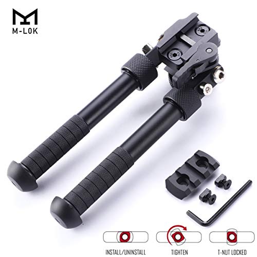 WOLTIS MLOK Bipod for Rifle - 4.75 to 9 Inch Adjustable M-LOK Bipod