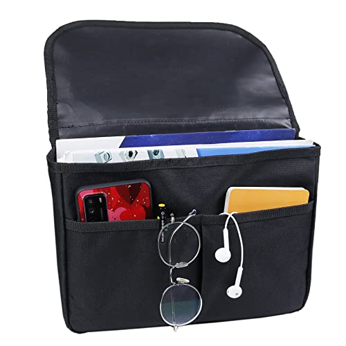 Side Wheelchair Bag,Oxford Cloth Sturdy Handle Wheelchair Pouch Large Capacity Wheelchair Storage Bag Walker Accessories (Black) - Image 3