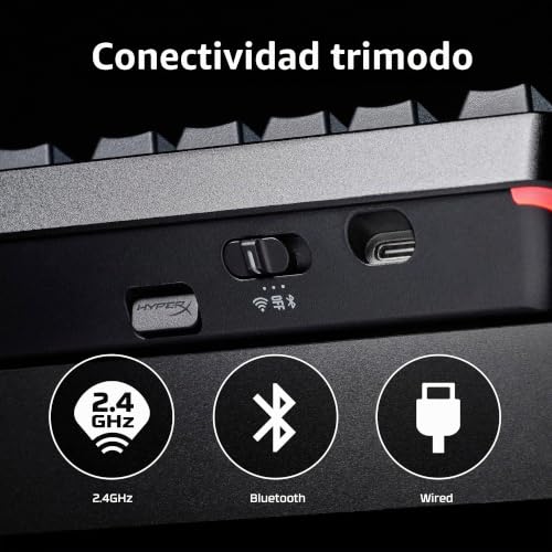 Teclado mecánico HyperX Alloy Rise 75 con batería de 80 horas y conexión Bluetooth 3