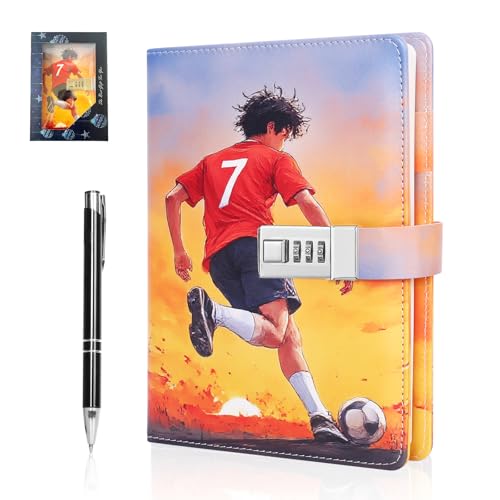 Folxakdis Journal Intime Garçon avec Cadenas Carnet Secret Intime Enfant Garçon Journal Intime Enfant Code Secret Des cadeaux sympas pour les garçons de...