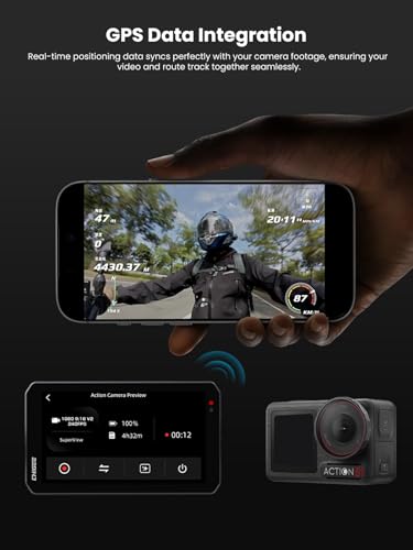 Image of CHIGEE AIO-5 EVO Motorcycle Smart Riding System, Wireless CarPlay & Android Auto, Dual 1080P Front & Rear Dash Cam, Blind Spot Detection (BSD), 5 inch Waterproof Display, Parking Mode