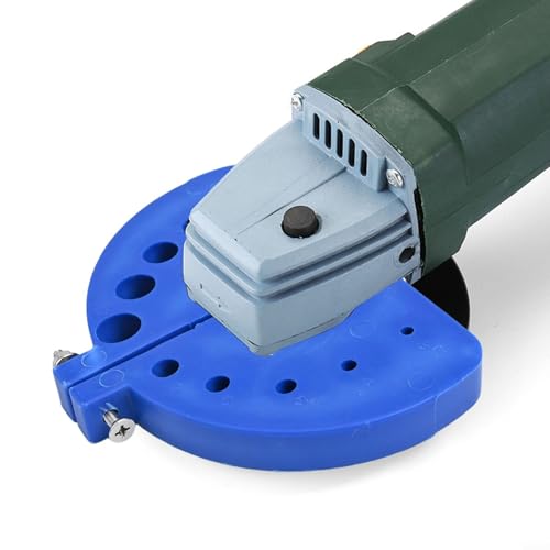 Afilador de brocas portátil para amoladoras angulares, construcción de polipropileno, 11,5 x 12,5 cm, compatible con brocas HSS y cobalto, fácil de usar ajustable A (azul)
