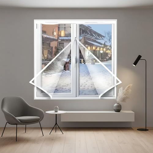 AMZYU Thermo Cover Fenster 100 x 215 cm Gegen Kälte Fenster Isolierung Isolierung Kontrollieren Sie Die Raumtemperatur für Büro, Garage, A