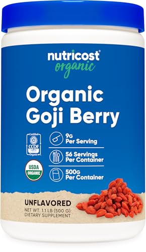Nutricost Organic Goji Berry Powder (500 Grams) Gluten Free USDA Organic