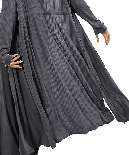 Image of 3 Piece Lounge Sets for Women Airport Travel Outfit | Long Cardigan,Tank Top ,Wide Leg Pants with Pockets,Comfy Loungewear,Casual Chic, Airplane Clothing,Vacation Matching Set