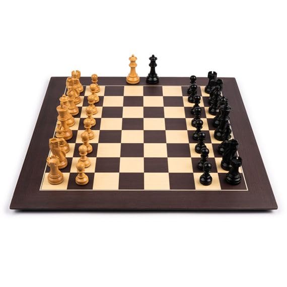 Set de Ajedrez Wenge Barcelona Deluxe, Ideal para Aficionados y Clubes, Tablero de ajedrez y Piezas de ajedrez para niños y Adultos, Conjunto de ajedrez, Juego de Ajedrez