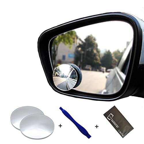 DOKIKO Blind Spot Car Mirror, 2" Round HD REAL GLASS Automotive Exterior Accessories Convex Mirrors for Car Truck Suv. NOT FIT for Motorcycle.Pack of 2