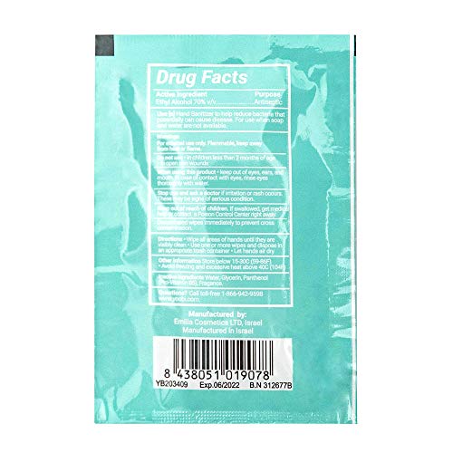 Yoobi | Hand Sanitizer Wipes | Individually Wrapped Travel Packets | 24 Pack