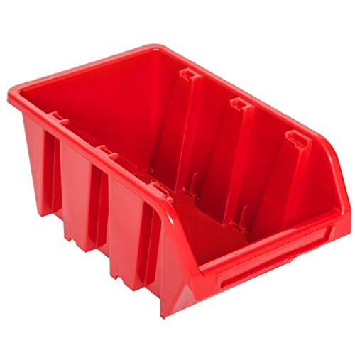 Stapelbox 10 Stck Stapelkiste Sortierbox Box 12x19,5x9 cm Rot | Werkstatt stapelkisten kunststoff lagerboxen stapelbar