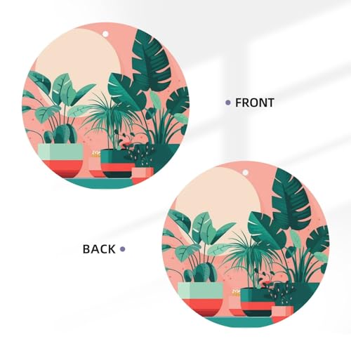 Hojas aromáticas para auto con diseño de plantas verdes miniatura 3