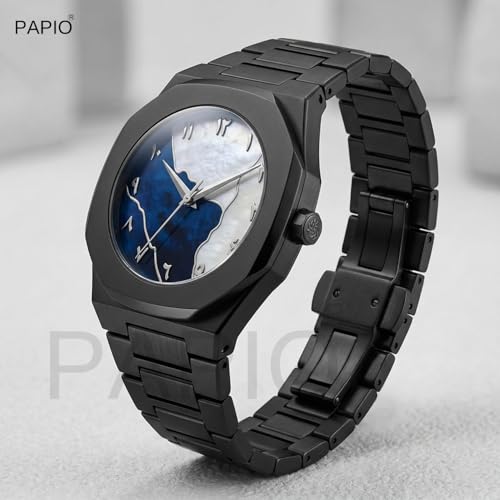 Image of PAPIO Men's Designer Analog Watch | Polycarbon Strap Wrist Watch | Arabic Dial Stylish Casual & Formal Watch for Men