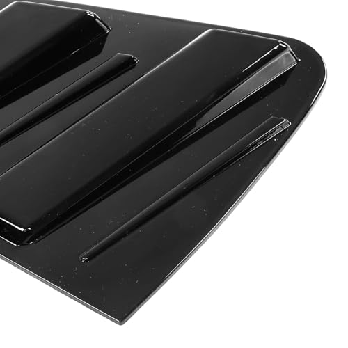 Image of KMH Rear Window Louvers Compatible with Volkswagen Polo || Sturdy ABS Air Vent Scoop Shades Cover, Car Accessories (Gloss Black) Set of 2 Pcs (Back Side Tape Not Included)