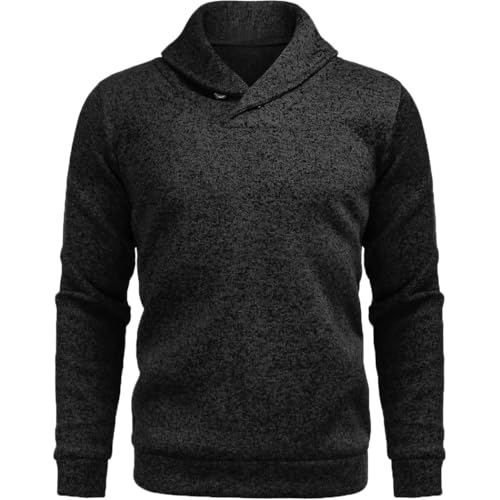 Men's Turtleneck Sweater Long Sleeve Solid Color Pullover Breathable Oversized Knit Top for Autumn Winter4