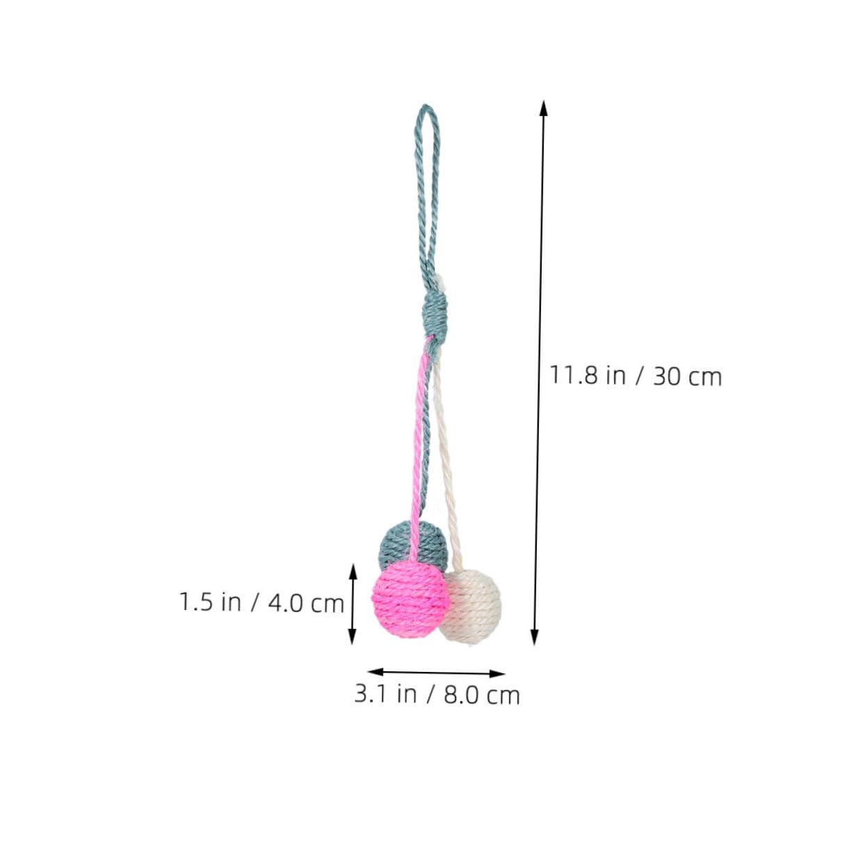 Kisangel 2 Pcs Sisal Ball Dangling Balls Sisal