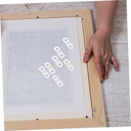 Image of DOITOOL 20pcs Picture Frame Hardware Kit with Screws Heavy Duty Offset Clips for Easy Assembly and Secure Hanging of Wall Art Adaptable for Home and Gallery Use