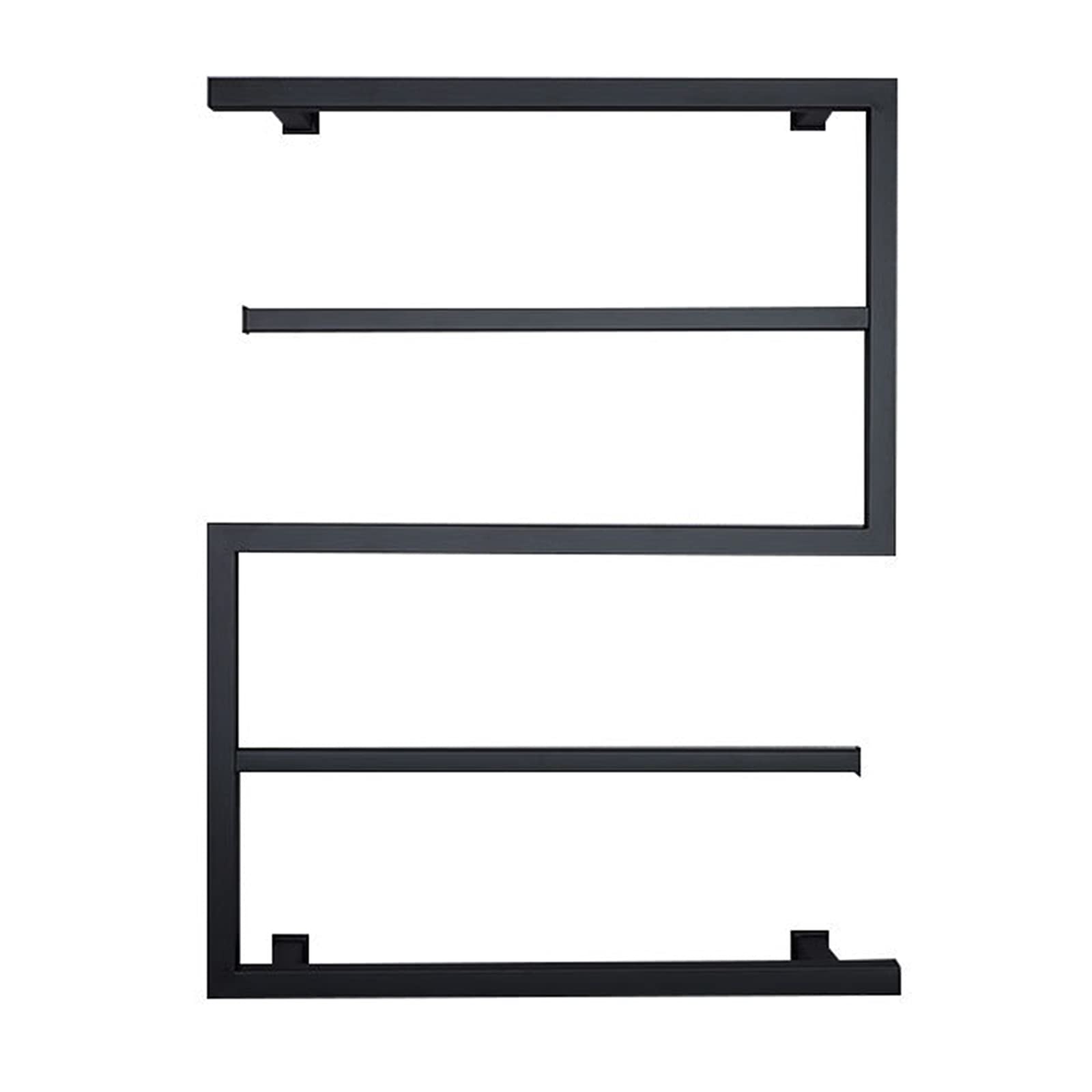 ZQFIDFYR Black Towel Warmer Drying Rack 5 Bar Wall Mounted Electric Heated Towel Rack Energy Efficient 89W 304 Stainless Steel Heated Towel Dryer for Bathroom (Plug in)