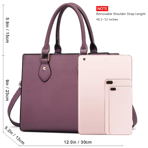 Image of CHICAROUSAL Crossbody Purses and Handbags for Women PU Leather Tote Top Handle Satchel Shoulder Bags (LiZ Purple)