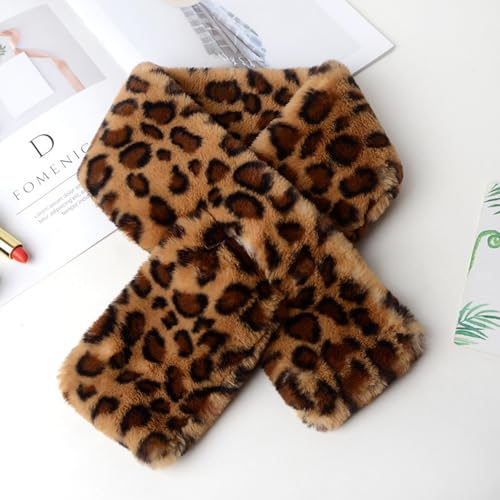 Flygo Faux Fur Scarf for Women Winter Warm Soft Cozy Rectangle Furry Loophole Scarf Wrap2