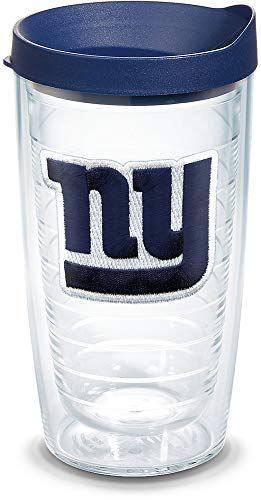 Image of Tervis Made in USA Double Walled NFL New York Giants Insulated Tumbler Cup Keeps Drinks Cold & Hot, 16oz, Primary Logo