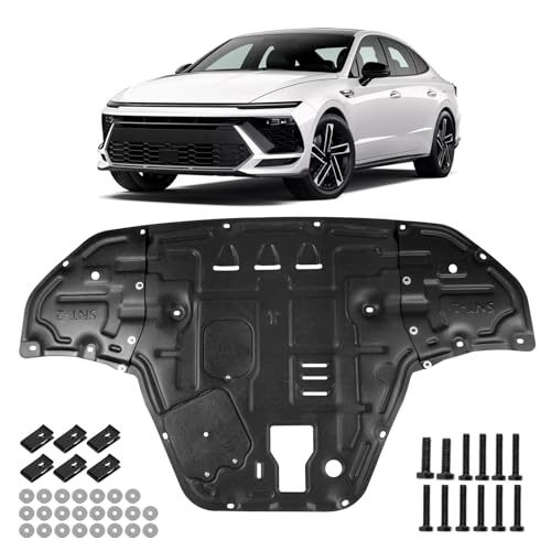Image of Engine Splash Shield Case Guard Compatible with Hyundai Sonata 2020 2021 2022 2023 2024 Engine Cover Mud Flaps